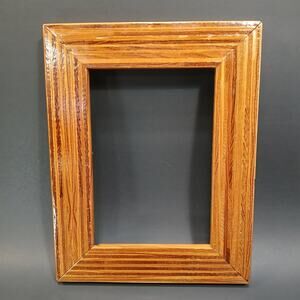 Vtg Picture Frame 9.5x7.5" Handmade Craftsman Wood Inlay Detail for 5x7 No Glass